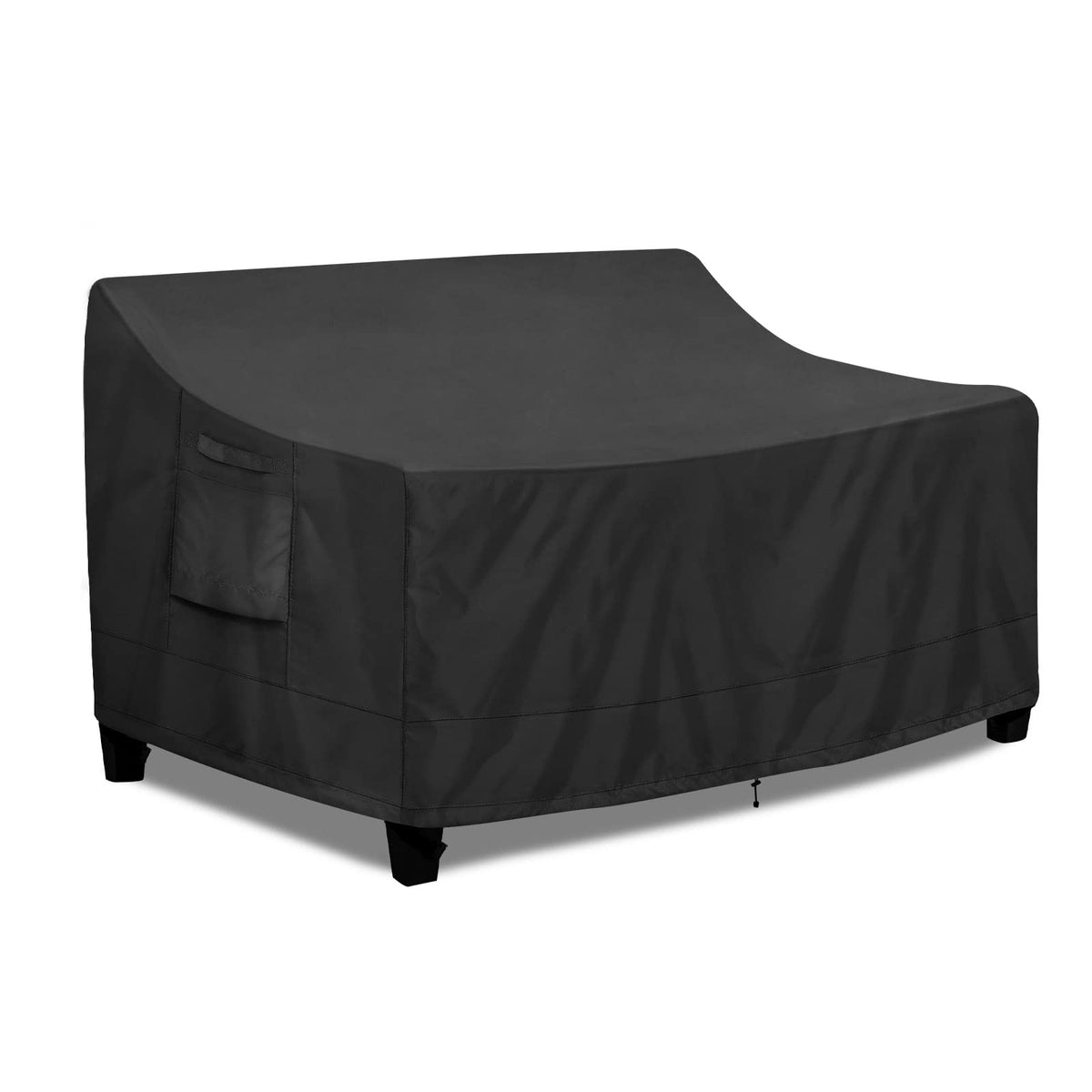 PureFit Outdoor Couch Cover for 2-seater sofa, black, front view