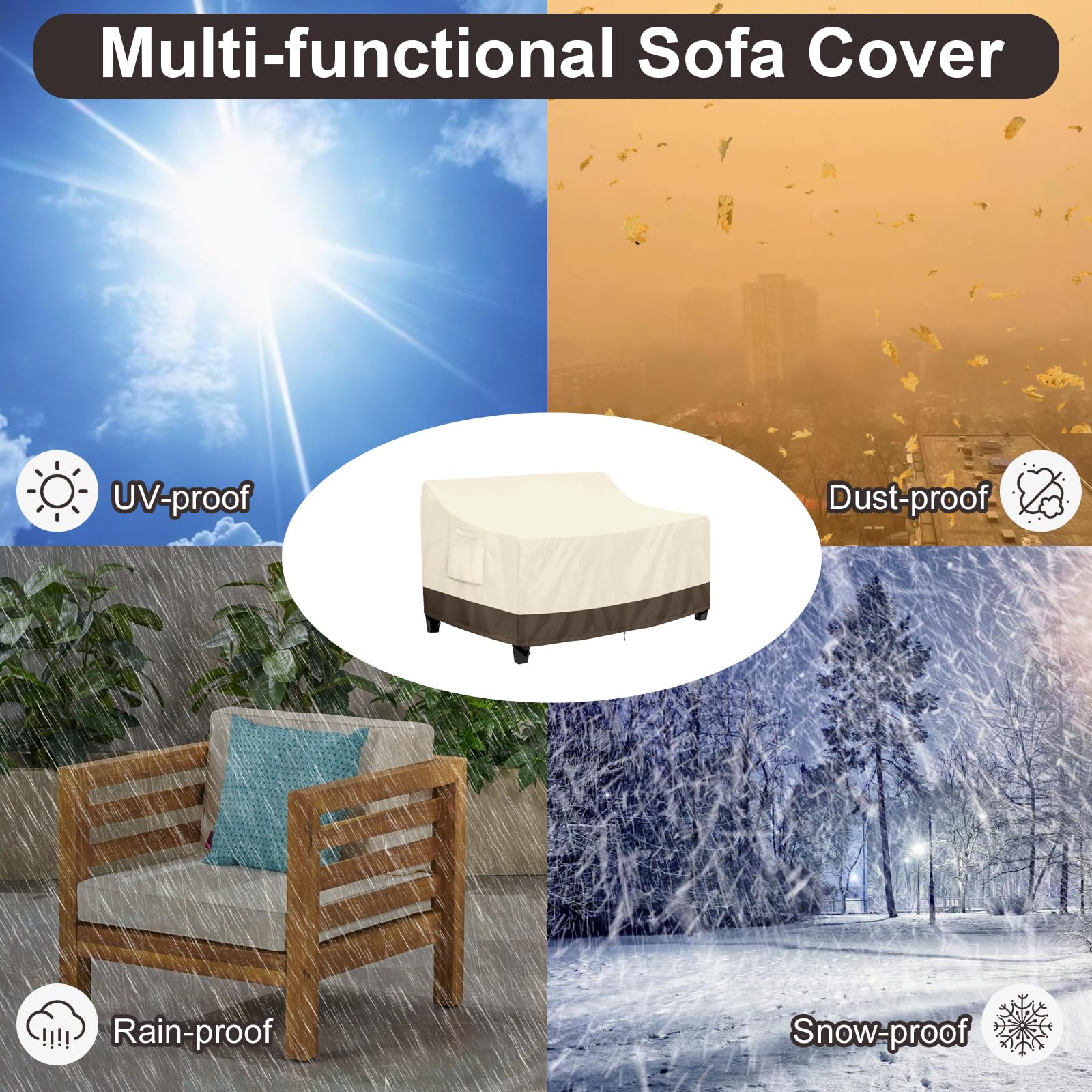 PureFit Outdoor Couch Cover ventilation feature