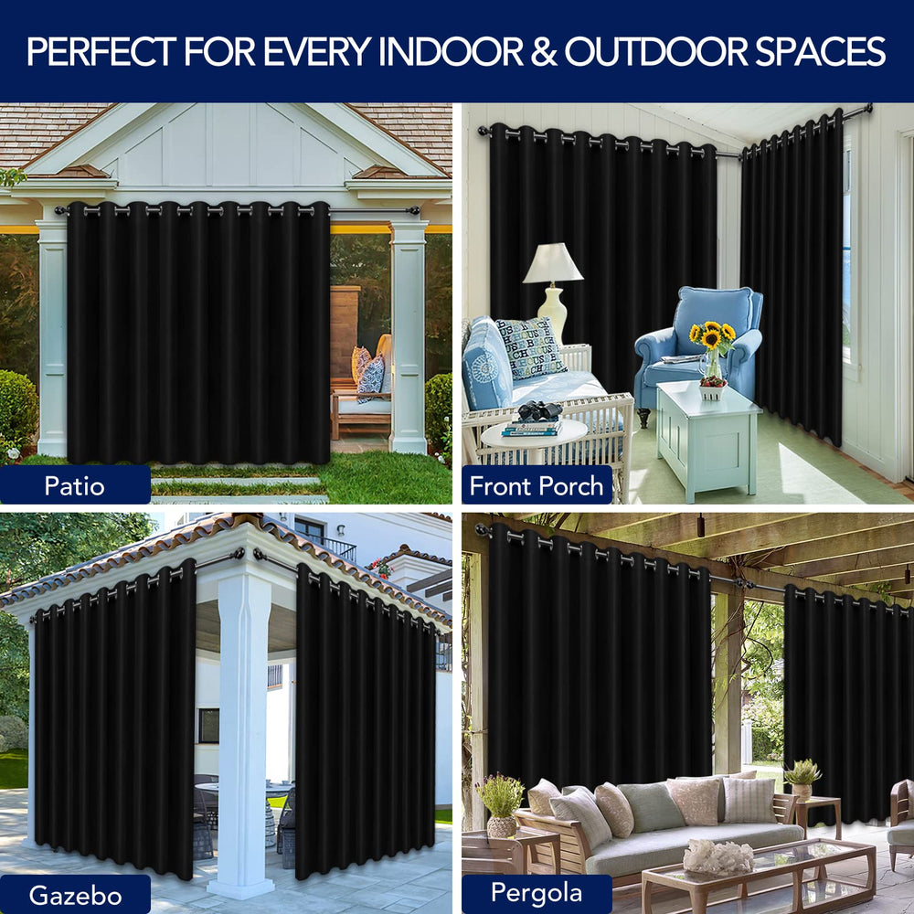 PureFit outdoor curtain blocking sunlight