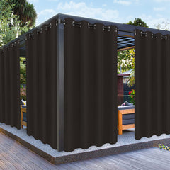 PureFit Outdoor Curtain Chocolate 52"W x 84"L front view
