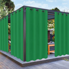 PureFit Outdoor Curtain Green front view 52"W x 120"L