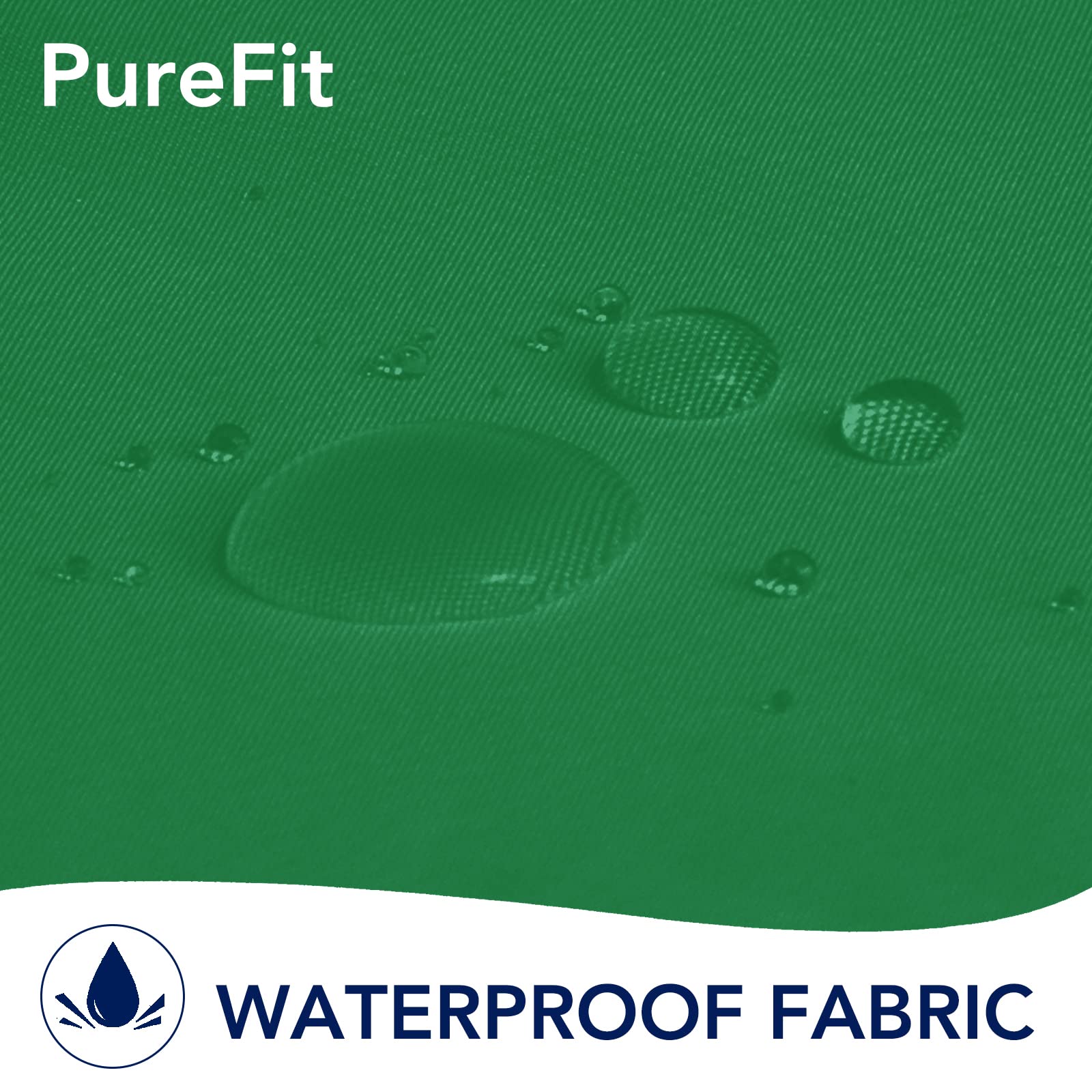 PureFit Outdoor Curtain Green side view with grommet detail