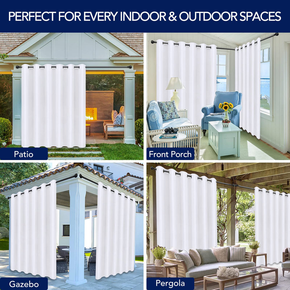 PureFit Outdoor Curtain hanging in a gazebo