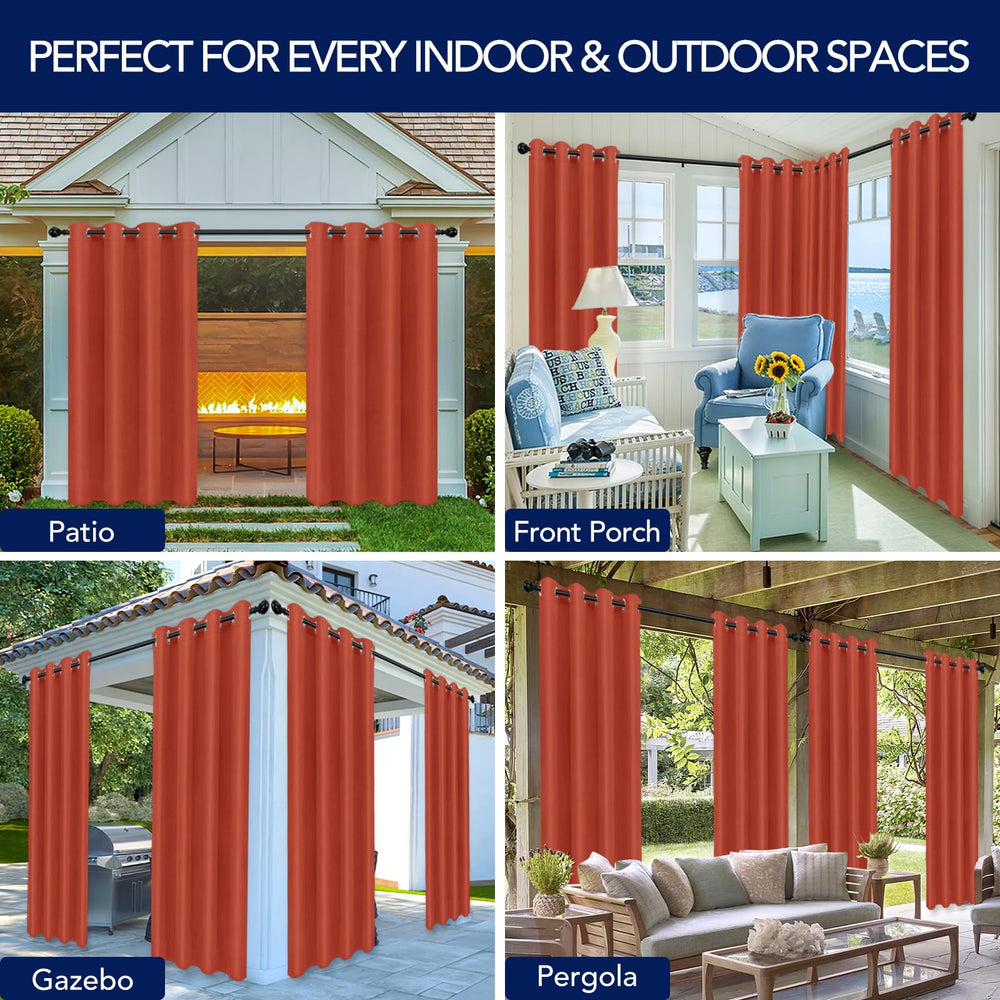 PureFit Outdoor Curtain in outdoor cabana setting