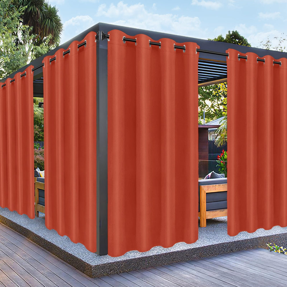 PureFit Outdoor Curtain Red Clay front view