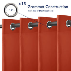 PureFit Outdoor Curtain Red Clay side view