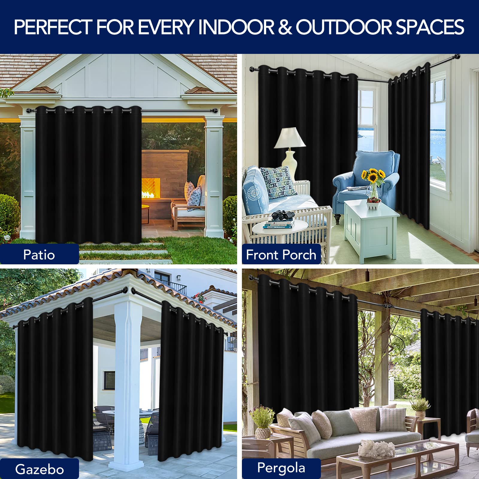 PureFit Outdoor Curtain showcasing waterproof feature