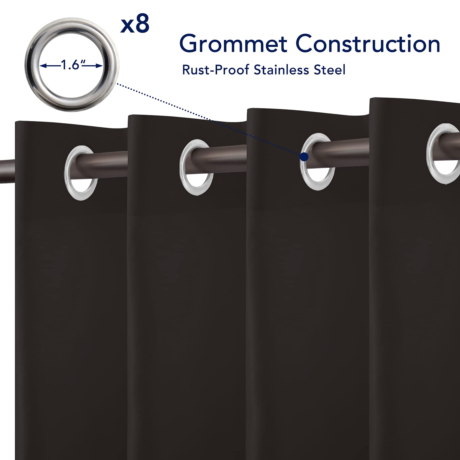 PureFit Outdoor Curtain showcasing waterproof features