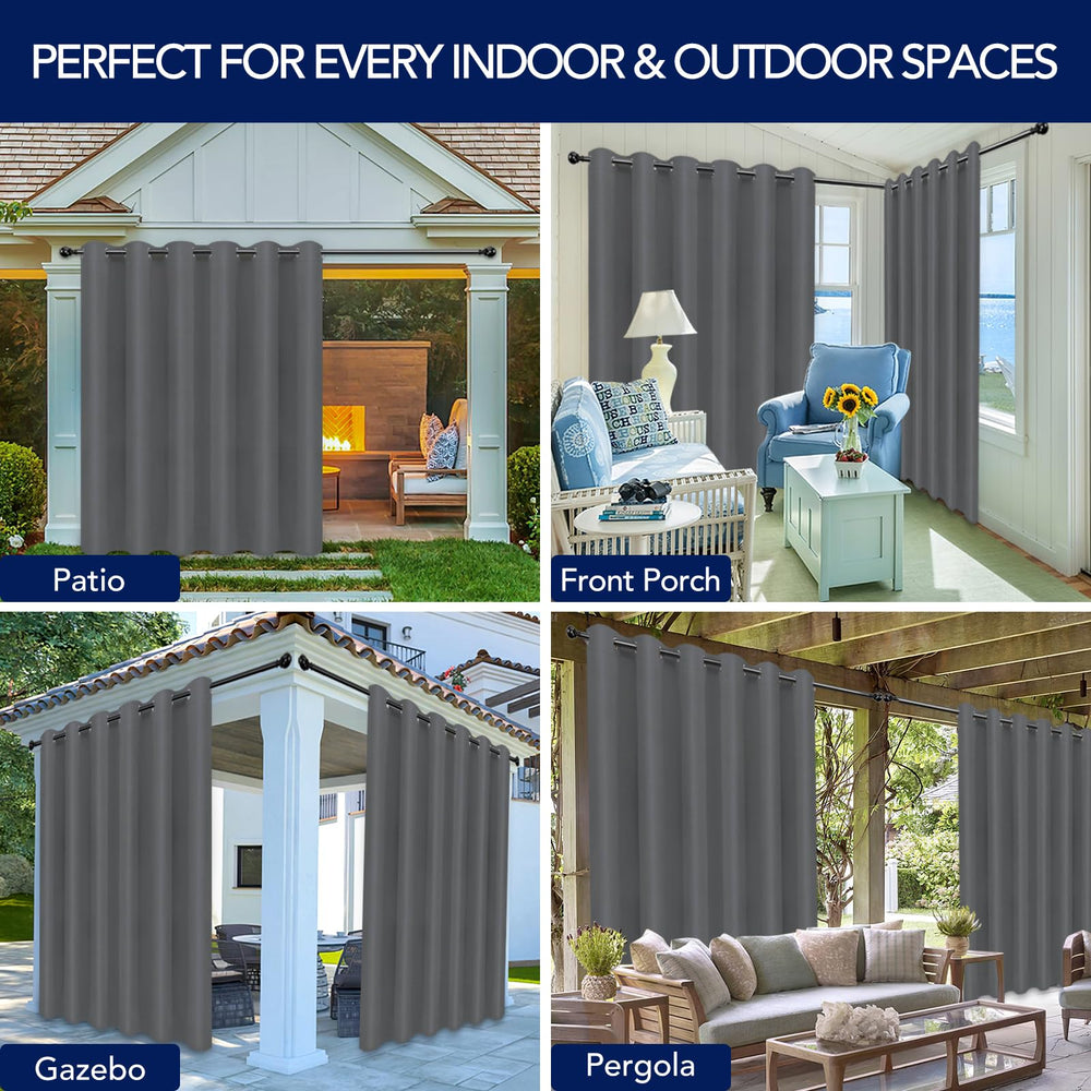 PureFit Outdoor Curtain showing waterproof feature