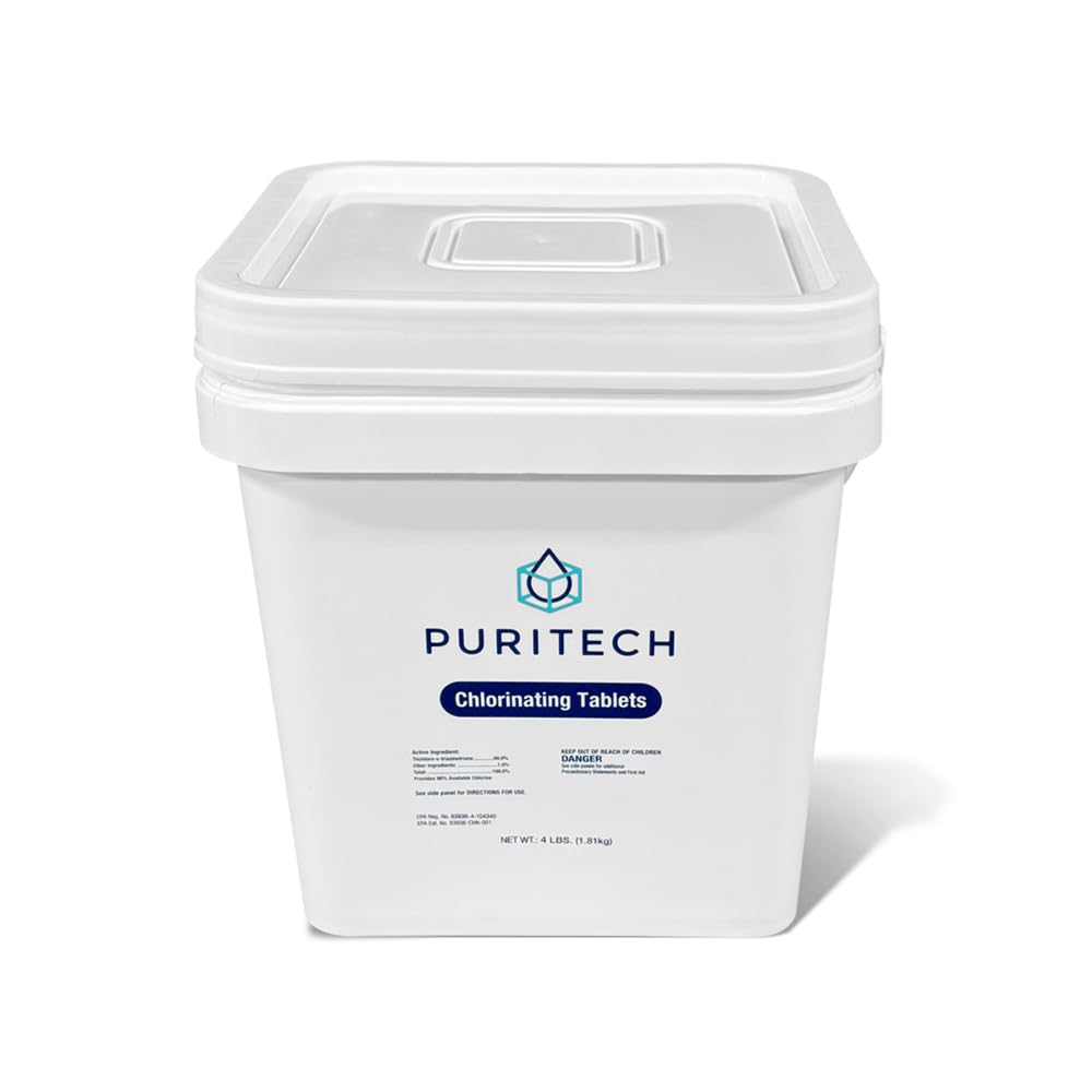 Puri Tech Pool Chemicals 3-Inch Chlorine Tablets front view