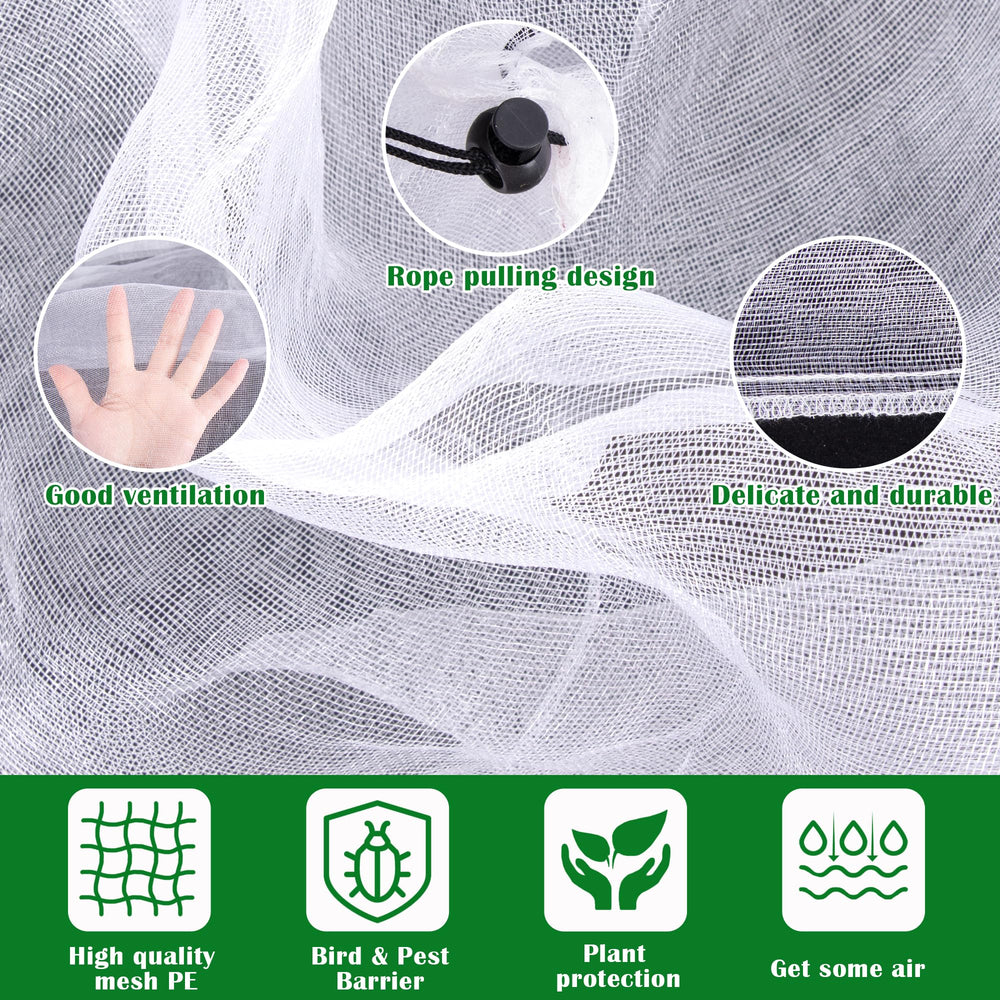 PURPLE STAR 1N durable polyethylene garden netting on plants