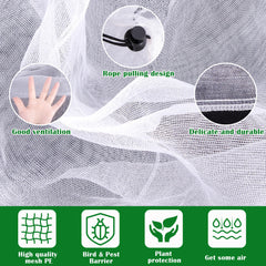 PURPLE STAR 1N durable polyethylene garden netting on plants