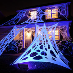 PURPLE STAR 1N Glow in the Dark Spider Web front view
