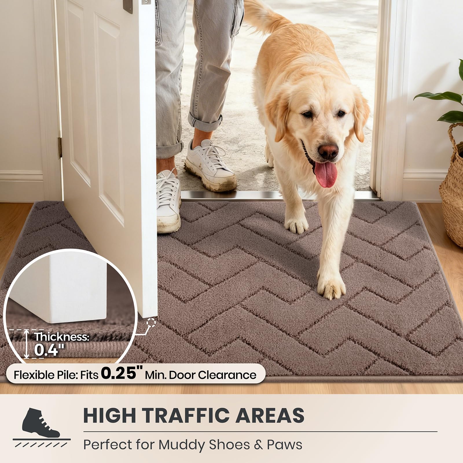 PURRUGS Dirt Trapping Door Mat in a kitchen setting