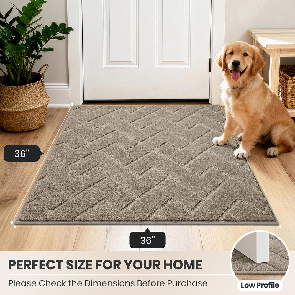 PURRUGS Dirt Trapping Door Mat laid out in a pet area