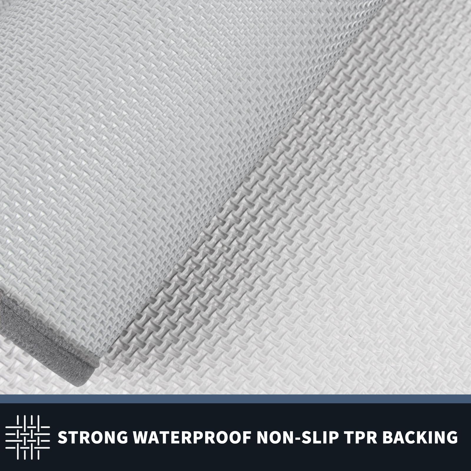PURRUGS Dirt Trapping Door Mat Light Grey back view