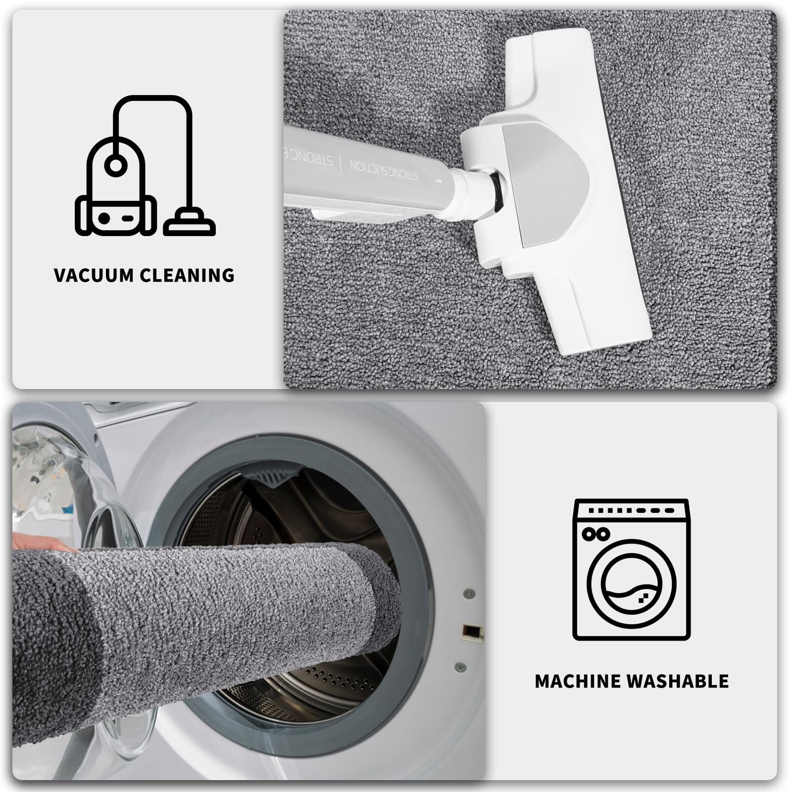 PURRUGS Dirt Trapping Door Mat Light Grey in laundry room