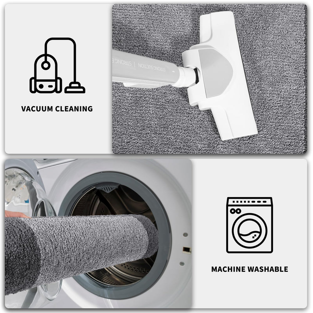 PURRUGS Dirt Trapping Door Mat Light Grey in laundry room