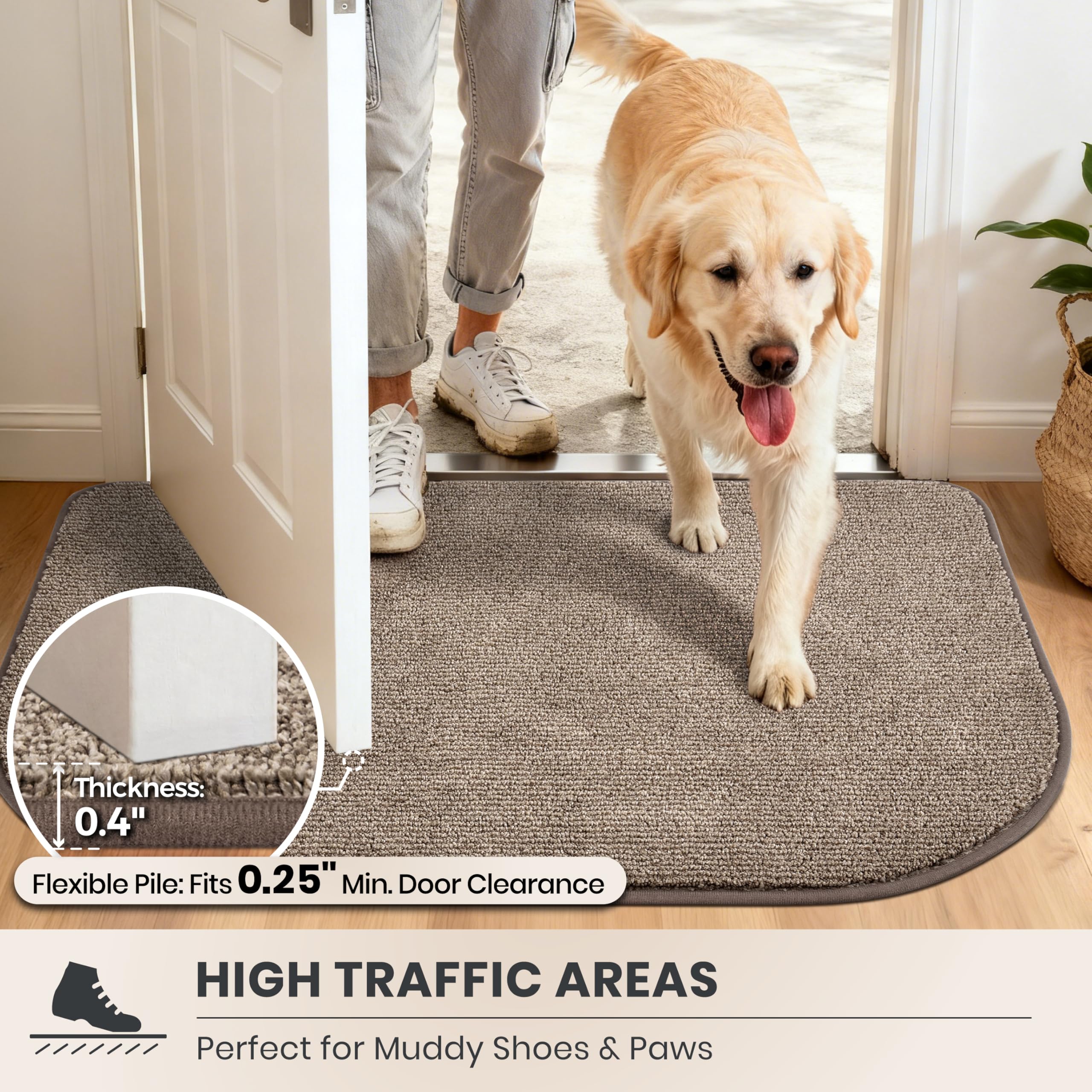 PURRUGS Dirt Trapping Door Mat rolled up