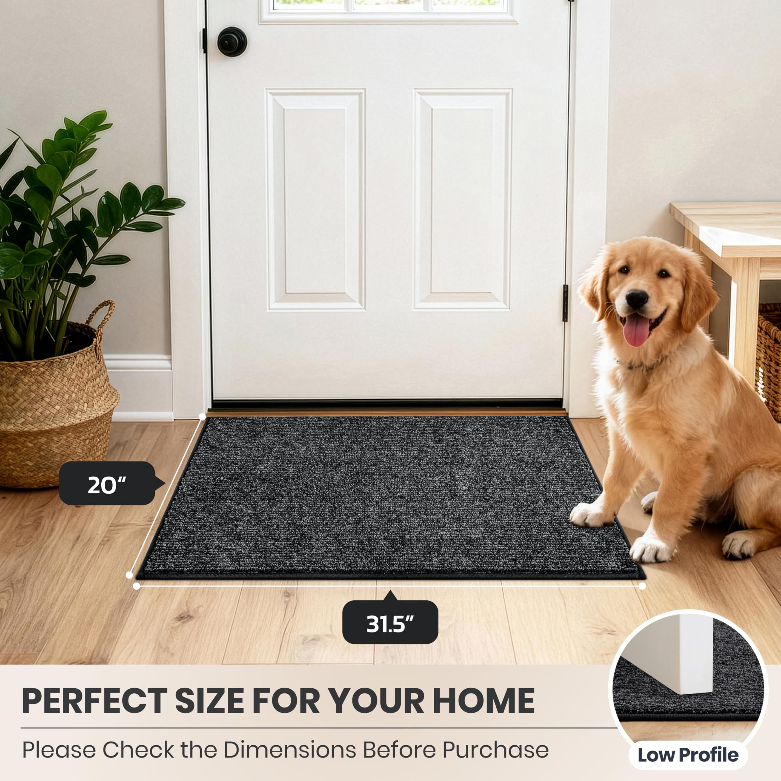 PURRUGS Dirt Trapping Doormat in a laundry room setting
