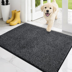 PURRUGS Dirt Trapping Indoor Door Mat front view in Heathered Charcoal