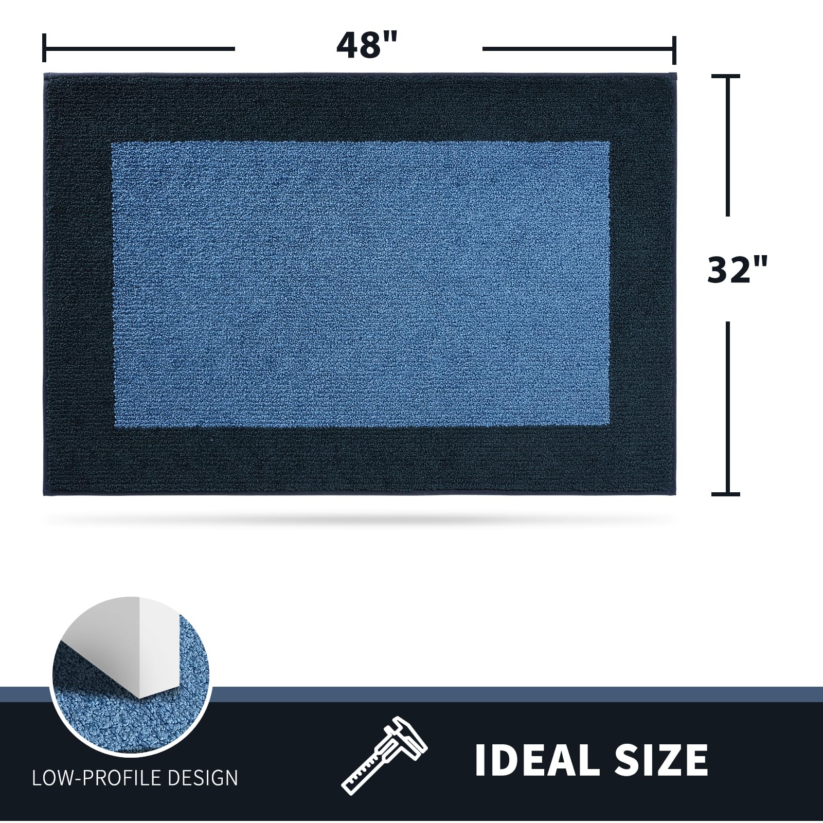 PURRUGS Indoor Door Mat folded showing easy care instructions