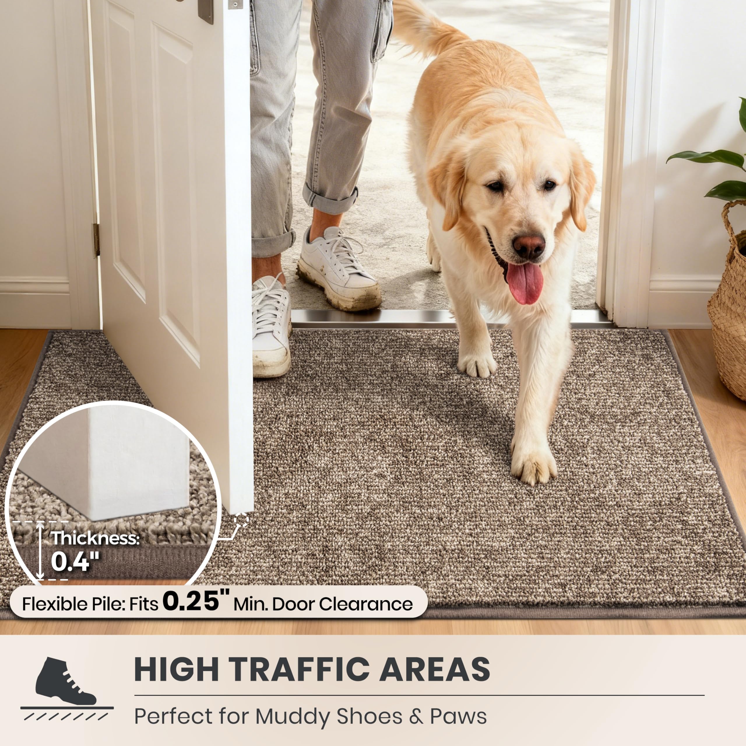 PURRUGS Indoor Door Mat placed by an entryway