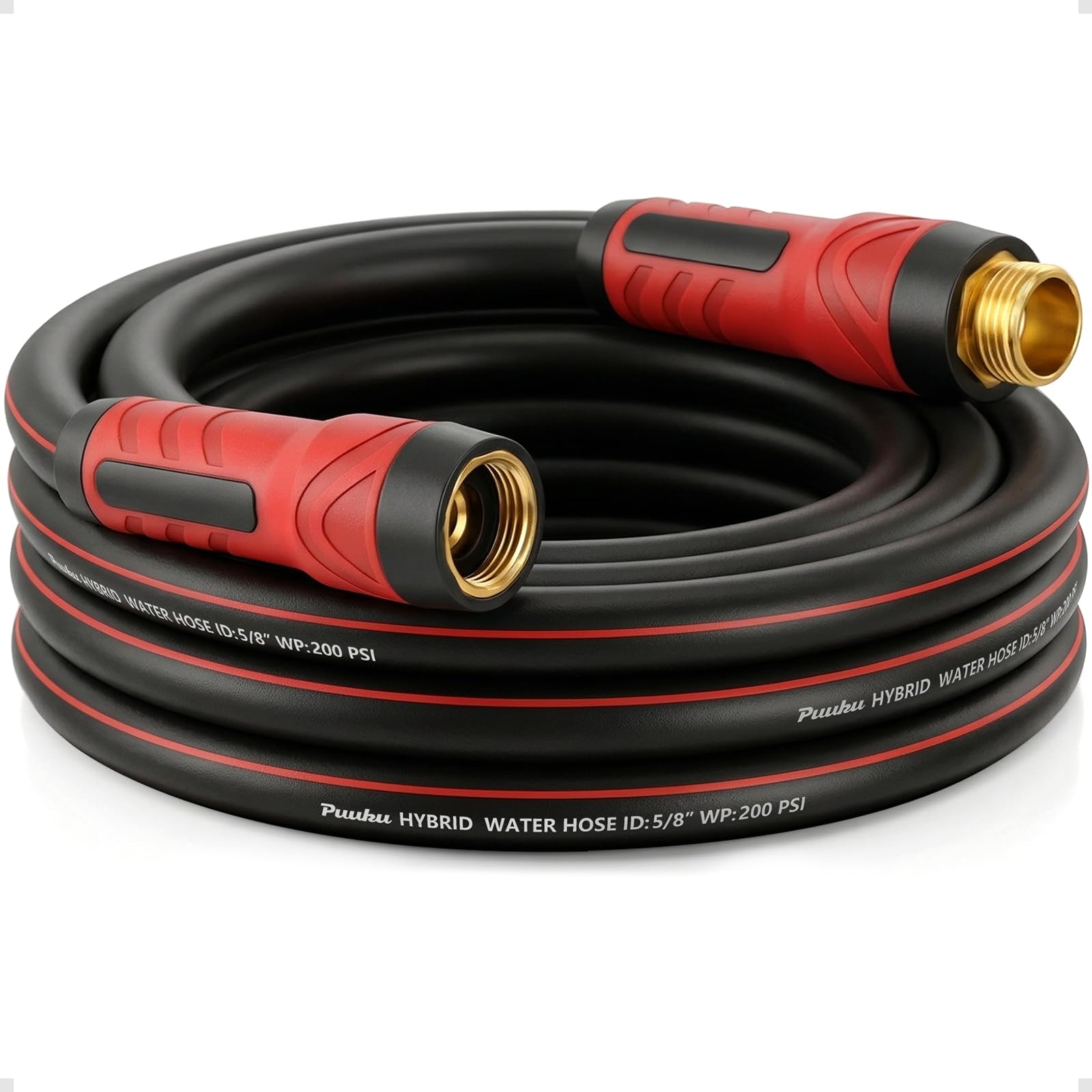 PUUKU 15ft garden hose red model front view