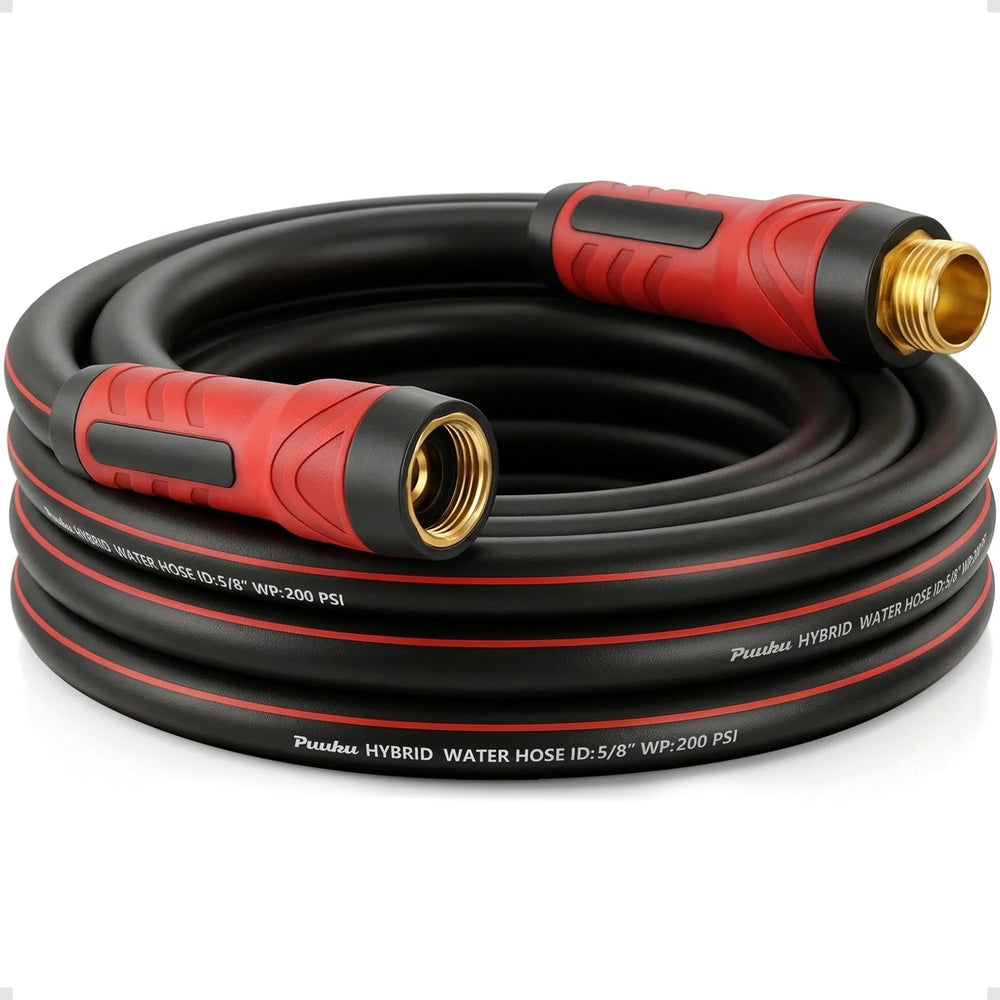 PUUKU 15ft garden hose red model front view