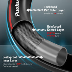 PUUKU 75ft garden hose with 360° swivel handle