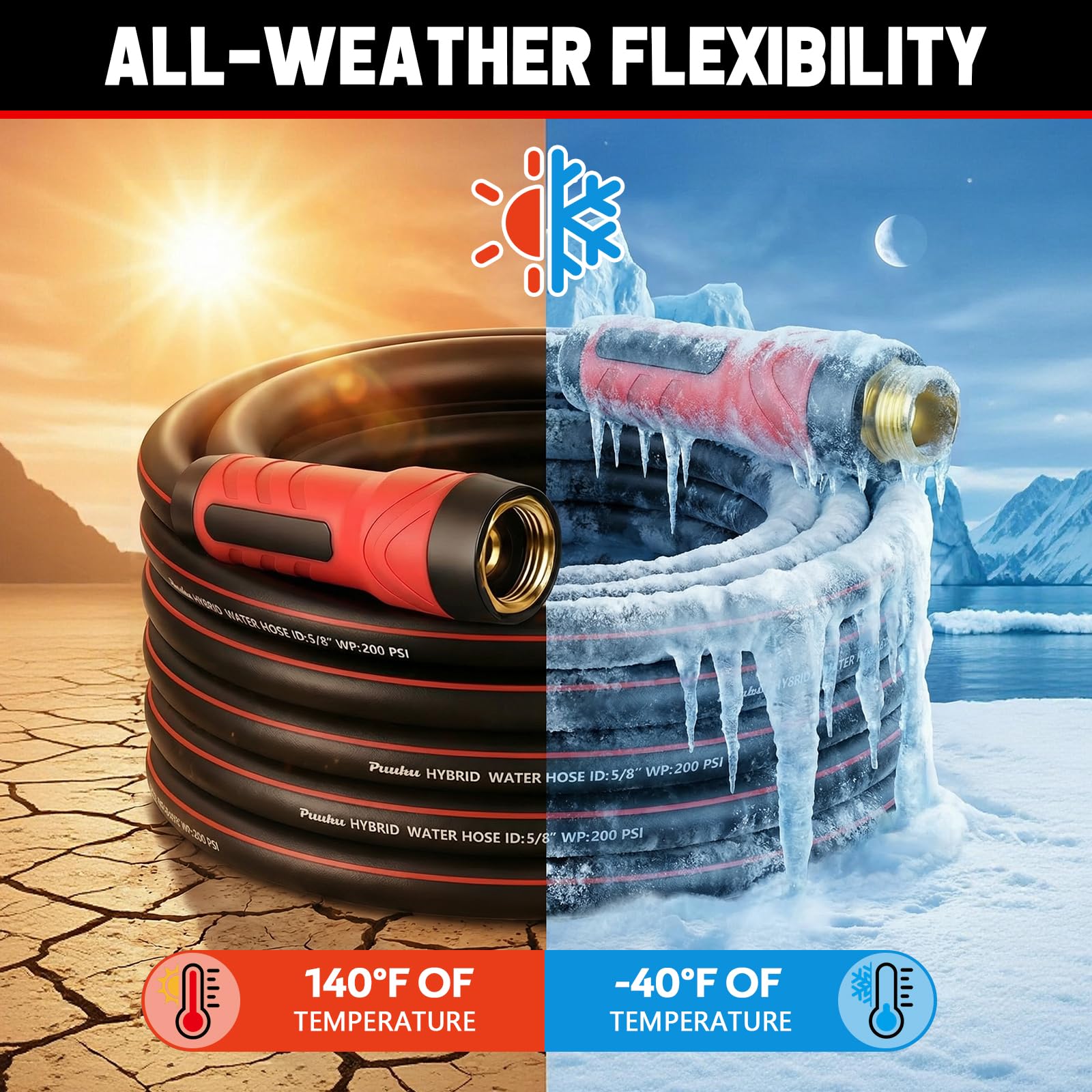 PUUKU garden hose packaging front view