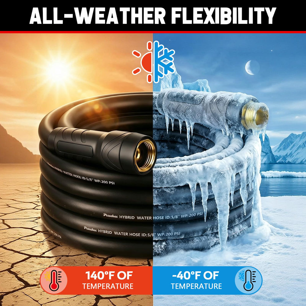 PUUKU garden hose with 360° swivel handle