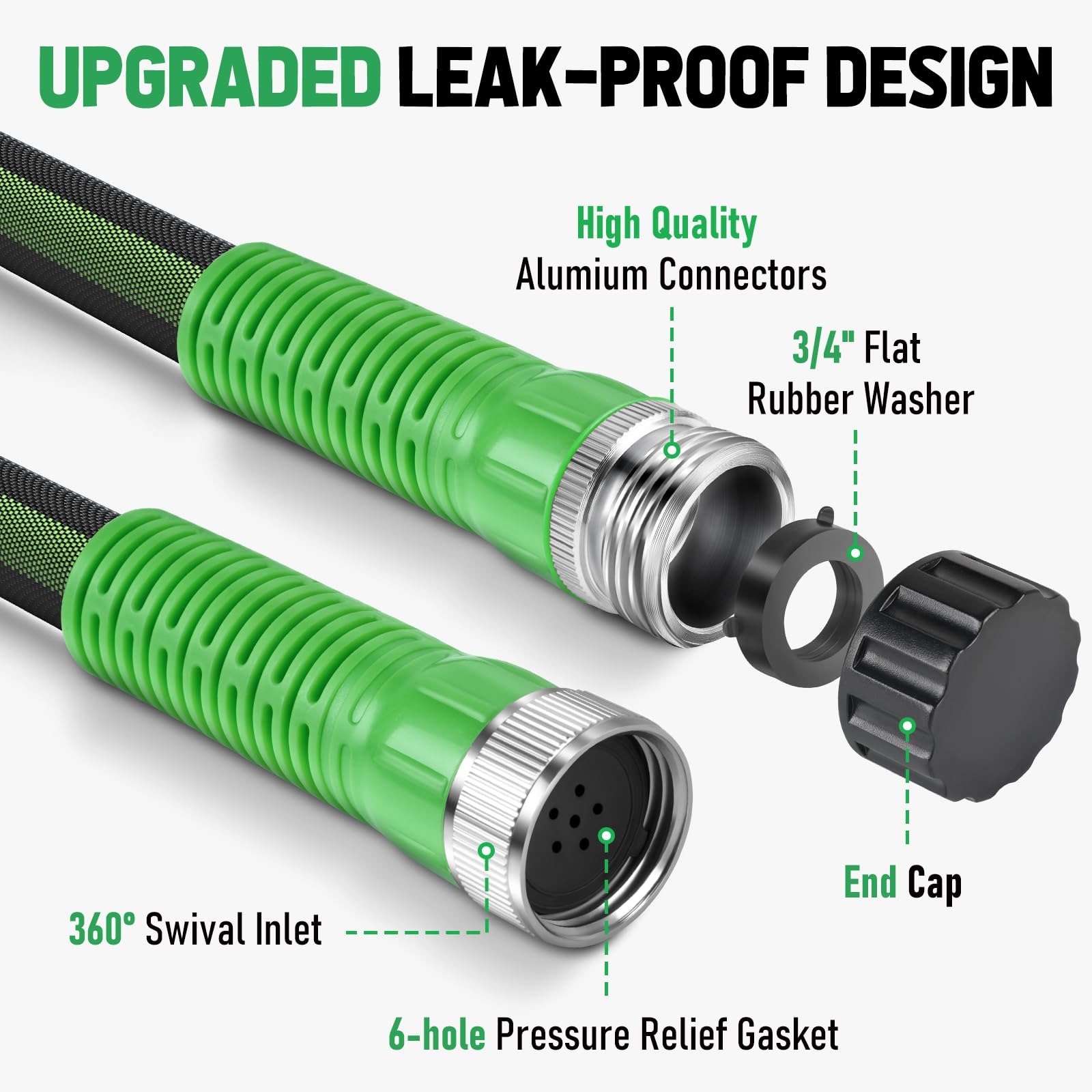 PUUKU soaker hose lying flat in a garden