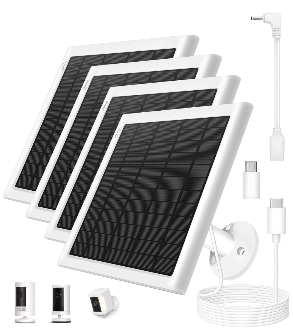 PUUQII Solar Panel Charger for Ring Cameras front view