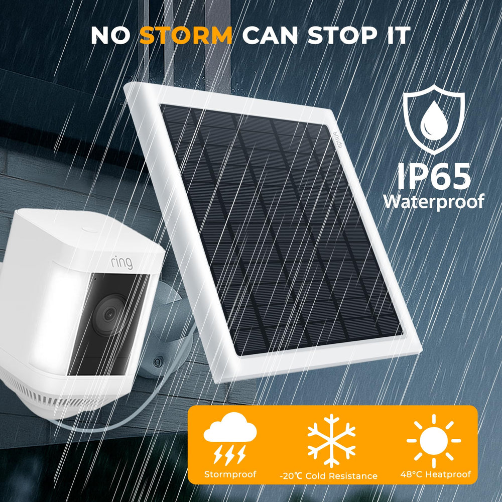 PUUQII solar panel with weatherproof features highlighted