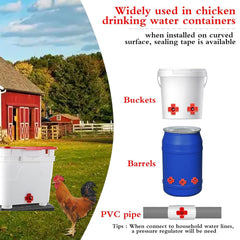 PVC tee fittings included in the chicken waterer kit
