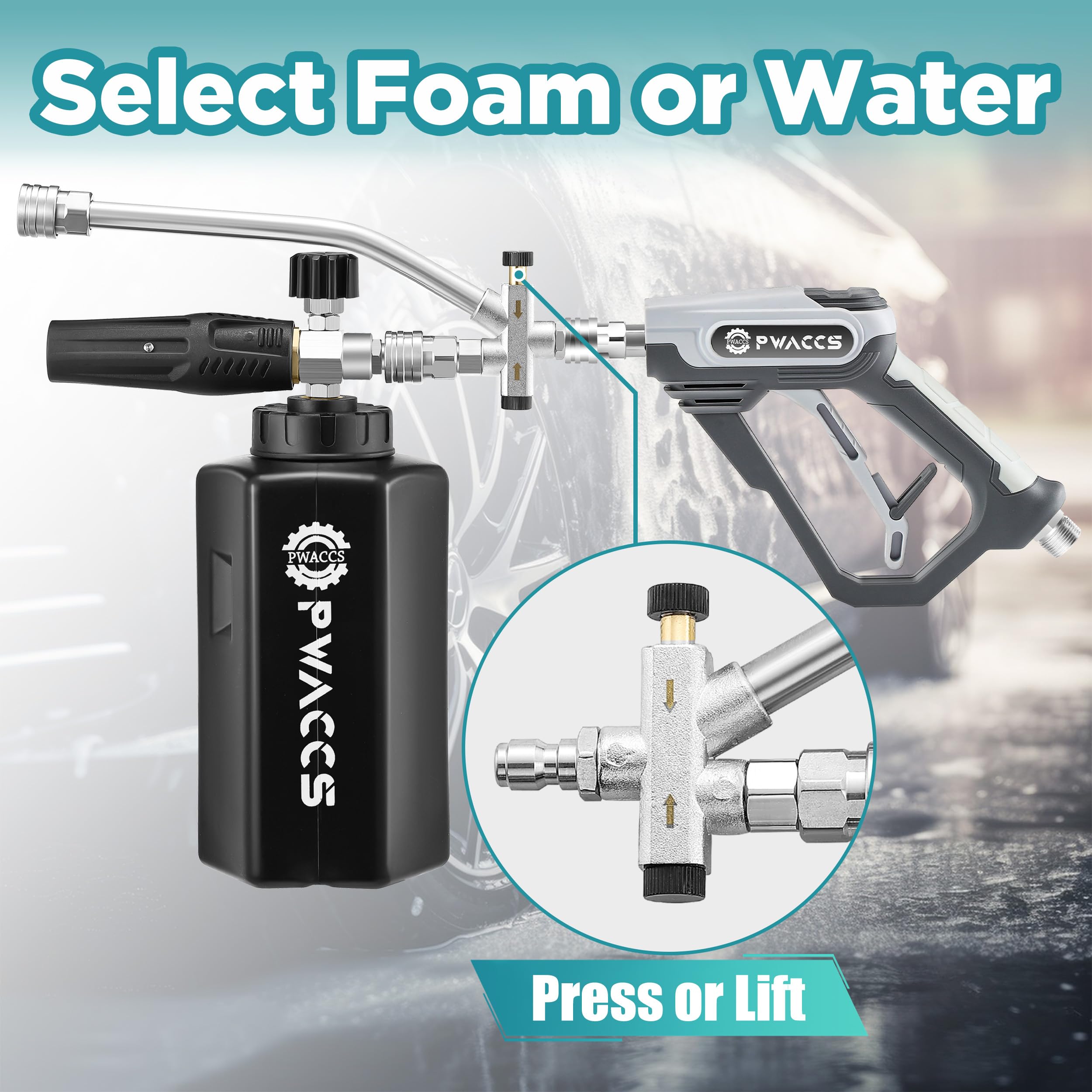 PWACCS Pressure Washer Foam Gun Kit with accessories