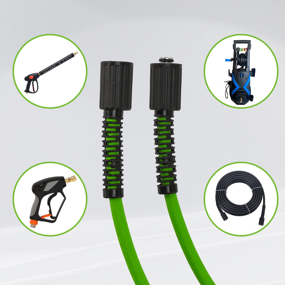PWACCS Pressure Washer Hose in outdoor cleaning setup