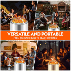 PWSOMJ spark screen portable with foldable fire poker