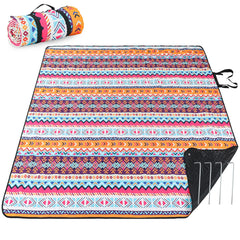 PY SUPER MODE Extra Large Picnic Blanket in Bohemian Brown, folded view
