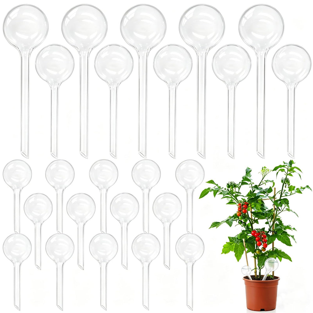 Pynqdfu 24 pcs plant watering globes, clear plastic set