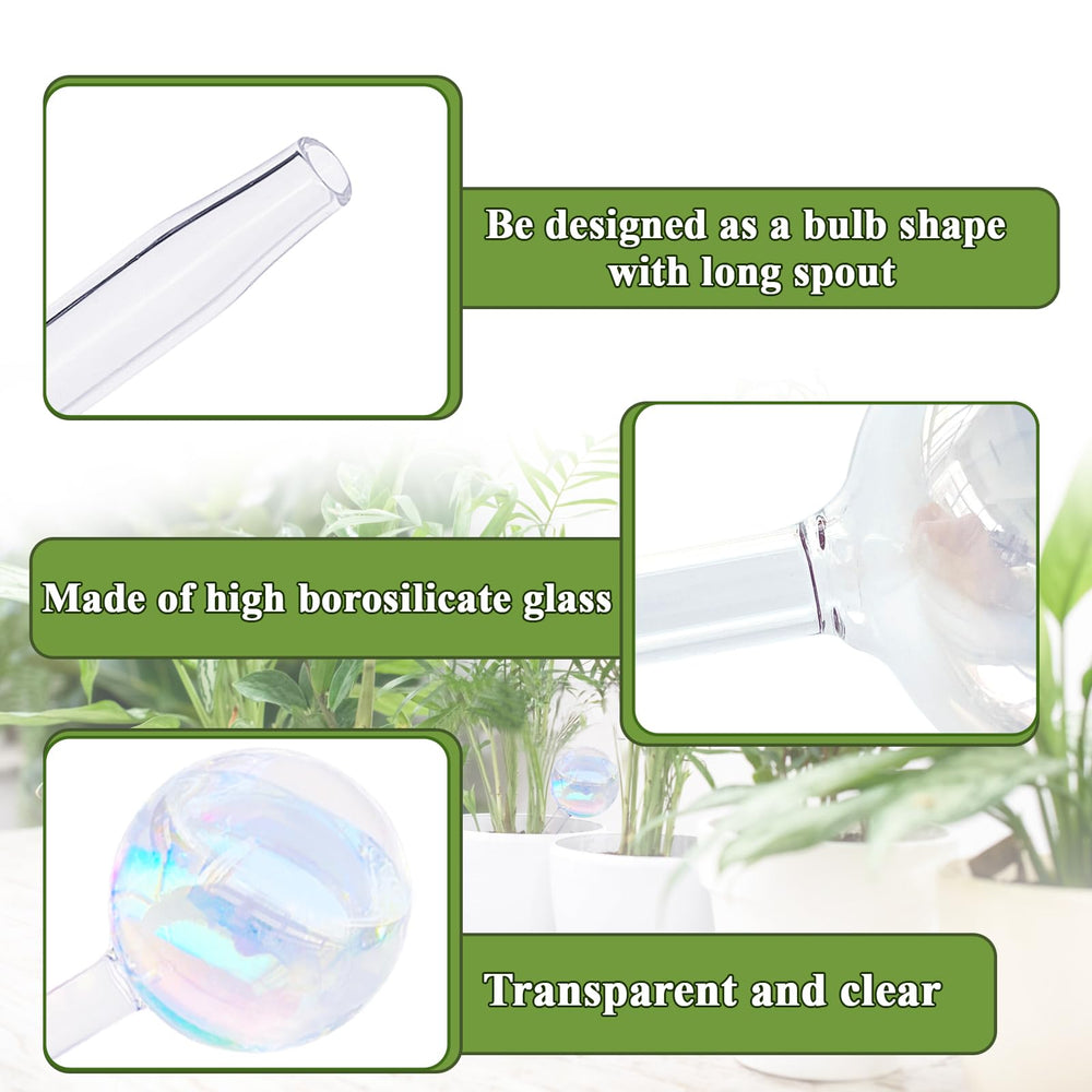 Pynqdfu plant watering globes displayed in garden