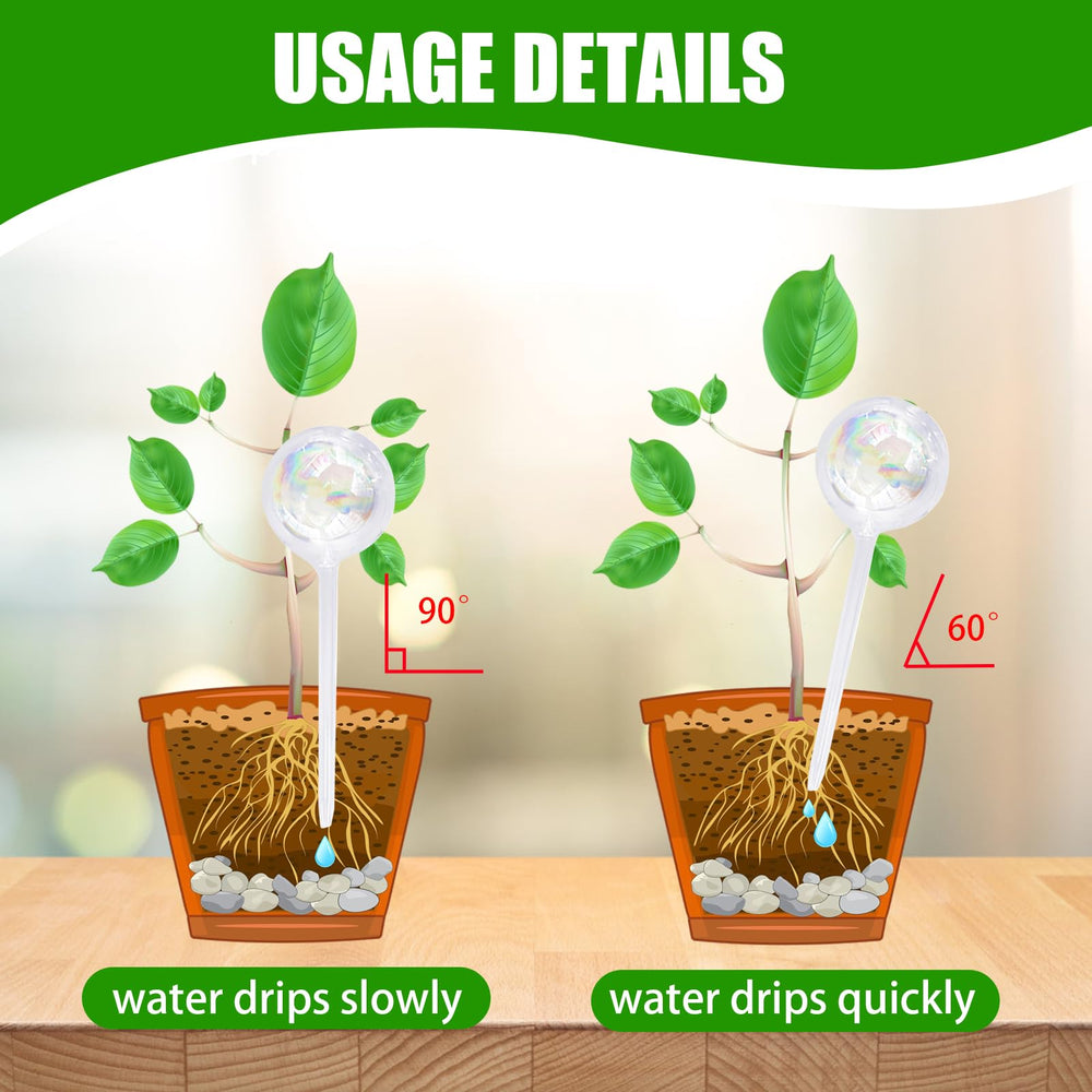 Pynqdfu watering globes in a potted plant