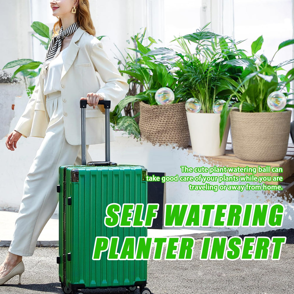 Pynqdfu watering globes inserted in potted plants