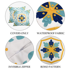 Pyonic pillow cover on outdoor patio furniture