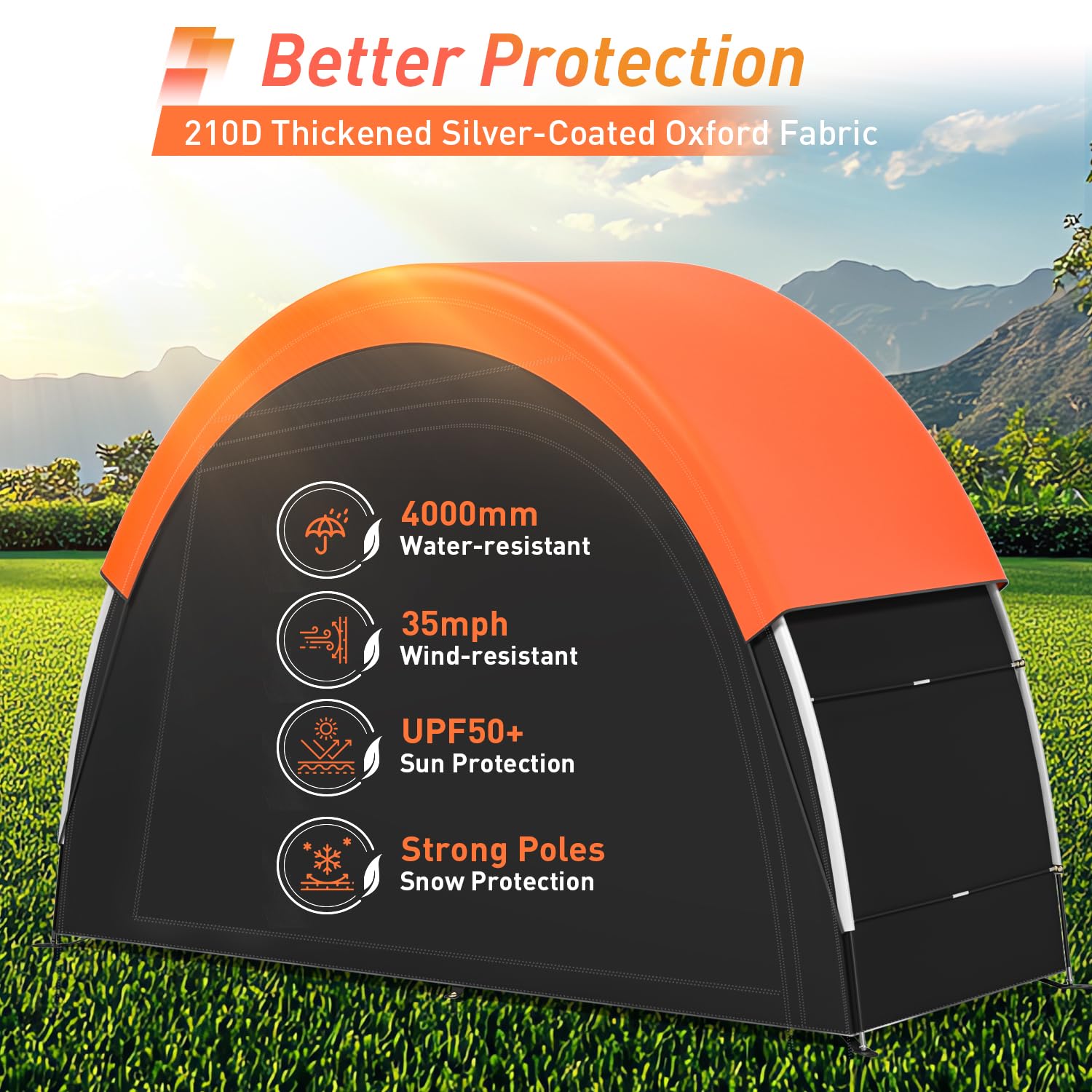 PZT Bike Tent with ventilation window and storage pocket
