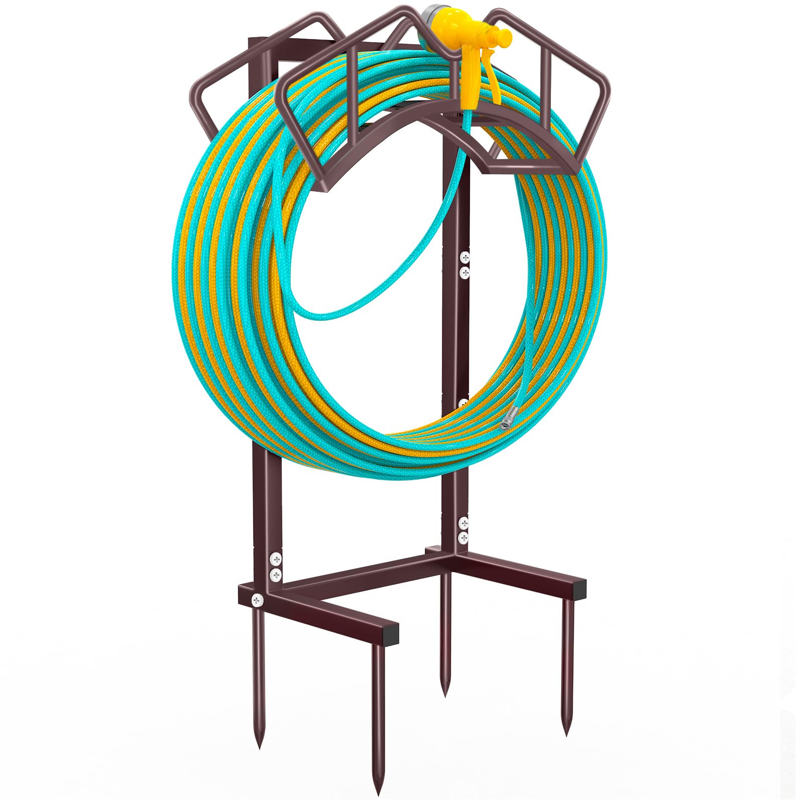 Qatsrin Garden Hose Holder bronze model front view