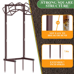 Qatsrin Garden Hose Holder close-up of premium metal material