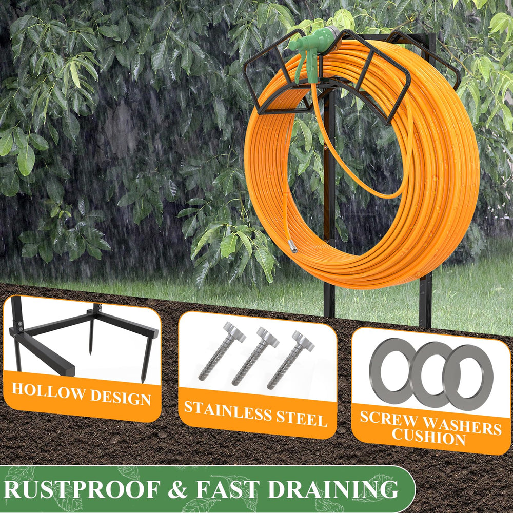 Qatsrin Garden Hose Holder in a garden setting
