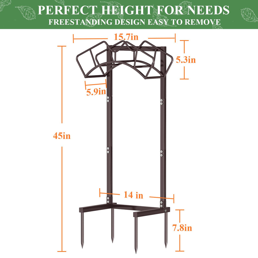 Qatsrin Garden Hose Holder in garden setting